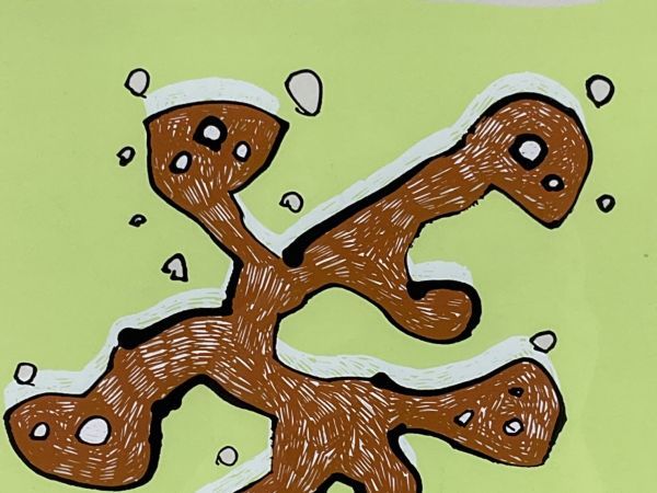 真作保証□シルクスクリーン□日比野克彦□現代アート□額付絵画 c