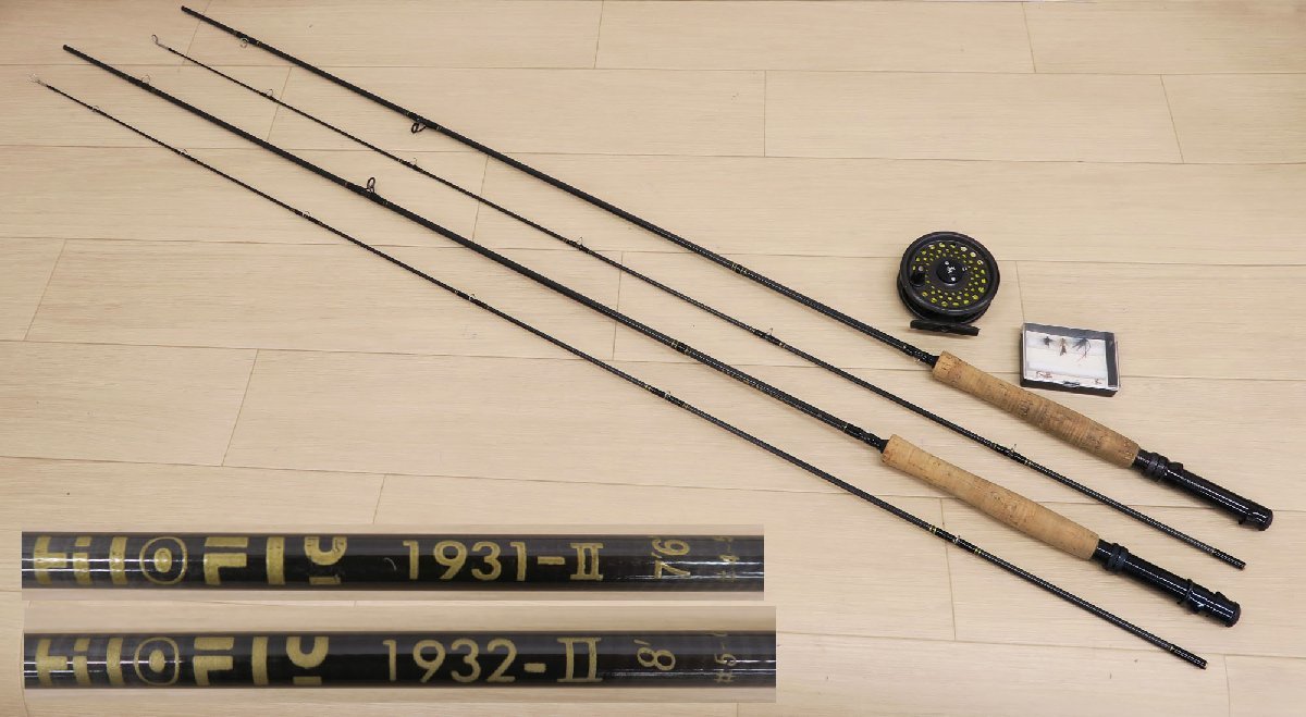 HIOFIU フライロッド 1931-Ⅱ 7’6” ＃4-5 COATAC フライﾘｰﾙ CR56 2点セット 釣具 トラウトフィッシング 西岡店 ○ 2本セット! COATAC ハイフライ HI FLY 1931-Ⅱ 7'6#4-5/1932-Ⅱ
