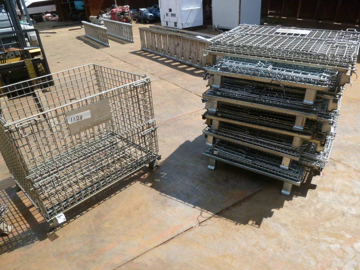 油谷 №1128 パレティーナ 1030㎜×820㎜×高さ850㎜ 11個セット 鉄かご 