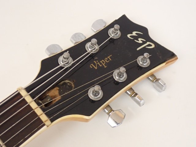 ESP イーエスピー エレキギター Viper Baritone BKS Black Satin ソフトケース付き ヴァイパー ブラック ボルトオンネック □ 6776B-7