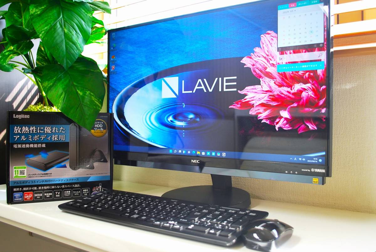 [Windows11] 23.8型LAVIE desk all in one /超高速SSD+外付HDD/第8世代