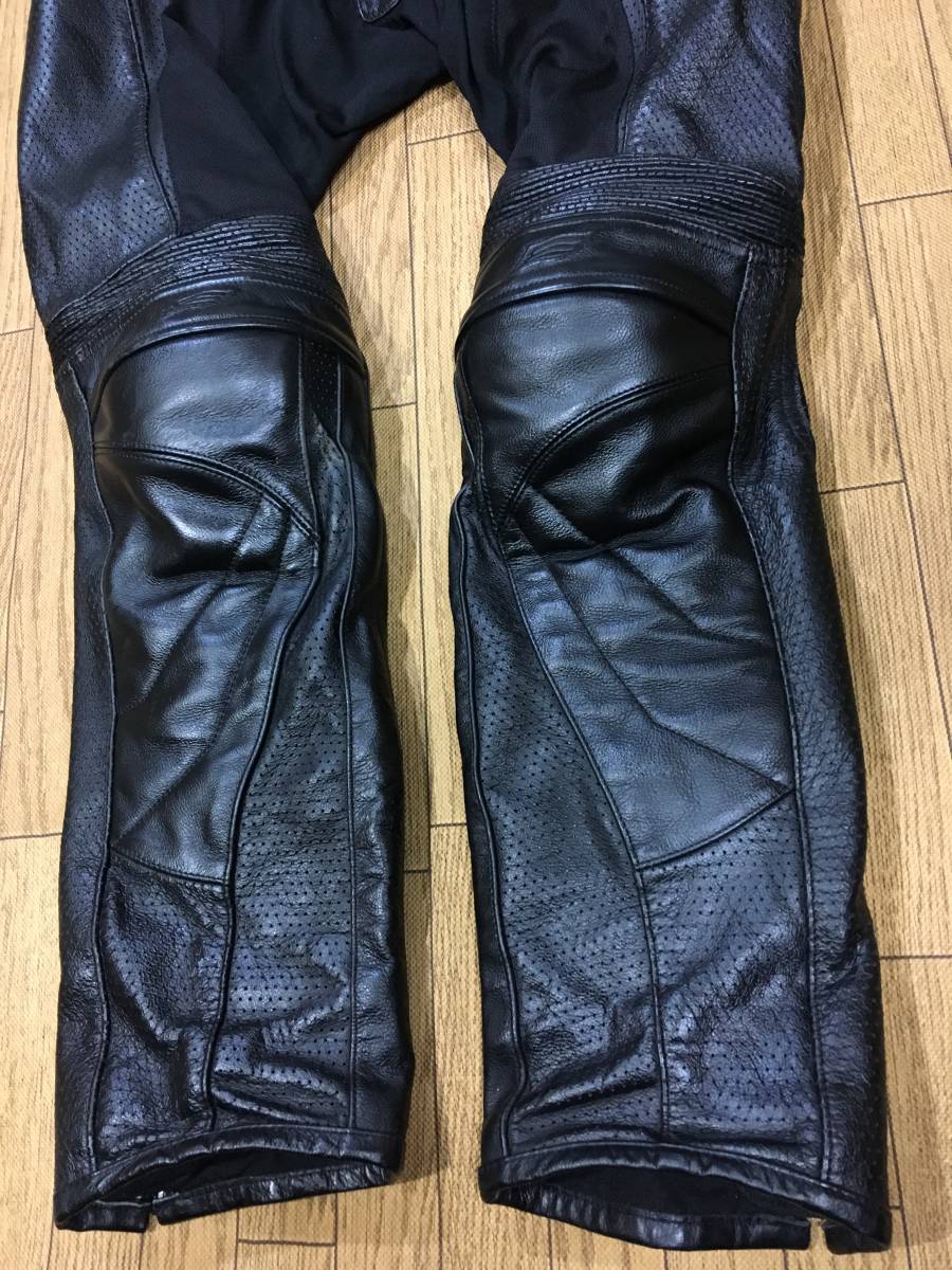 HYOD 牛革パンチングレザー ブーツアウト ライディングパンツ Mサイズ 
