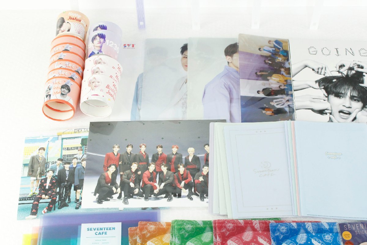 ジャンク】SEVENTEEN グッズまとめセット セブチカフェ ゴセ 団扇 