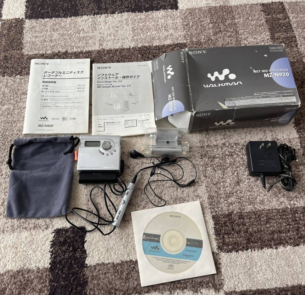 定番，人気セール】 MDウォークマン SONY ソニー MZ-N920 シルバー 中古