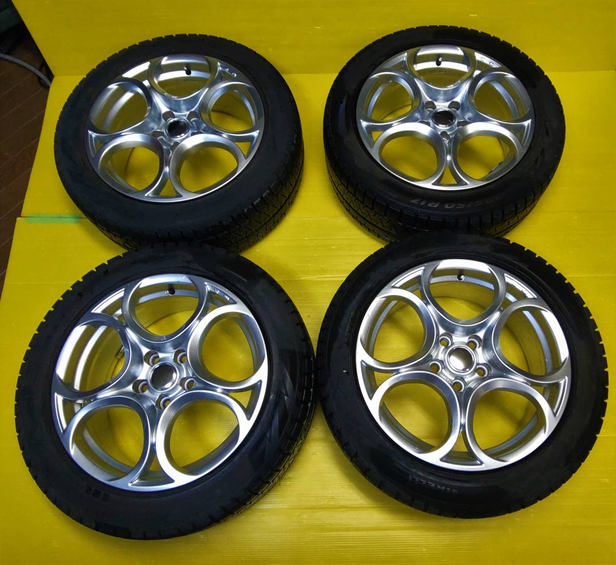  バッチリ溝4本セット 17&times;7.5J+41 PCD110/５穴 ハブ約65mm ピレリ アイスアシンメトリコ 225/50R17 アルファロメオ 159 ジュリア等(スタッドレスタイヤ)｜売買されたオークション情報、yahooの商品 5穴