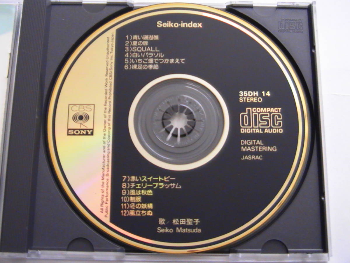 低価，本物保証 SONY刻印 金レーベル 松田聖子 / SEIKO INDEX 3500円盤 35DH-14-2 1A1 MANUFACTURED BY CBS/SONY RECORDS INC.(松田聖子)｜売買されたオークション情報、yahooの商品情報をアーカイブ公開 - オークファン ま行