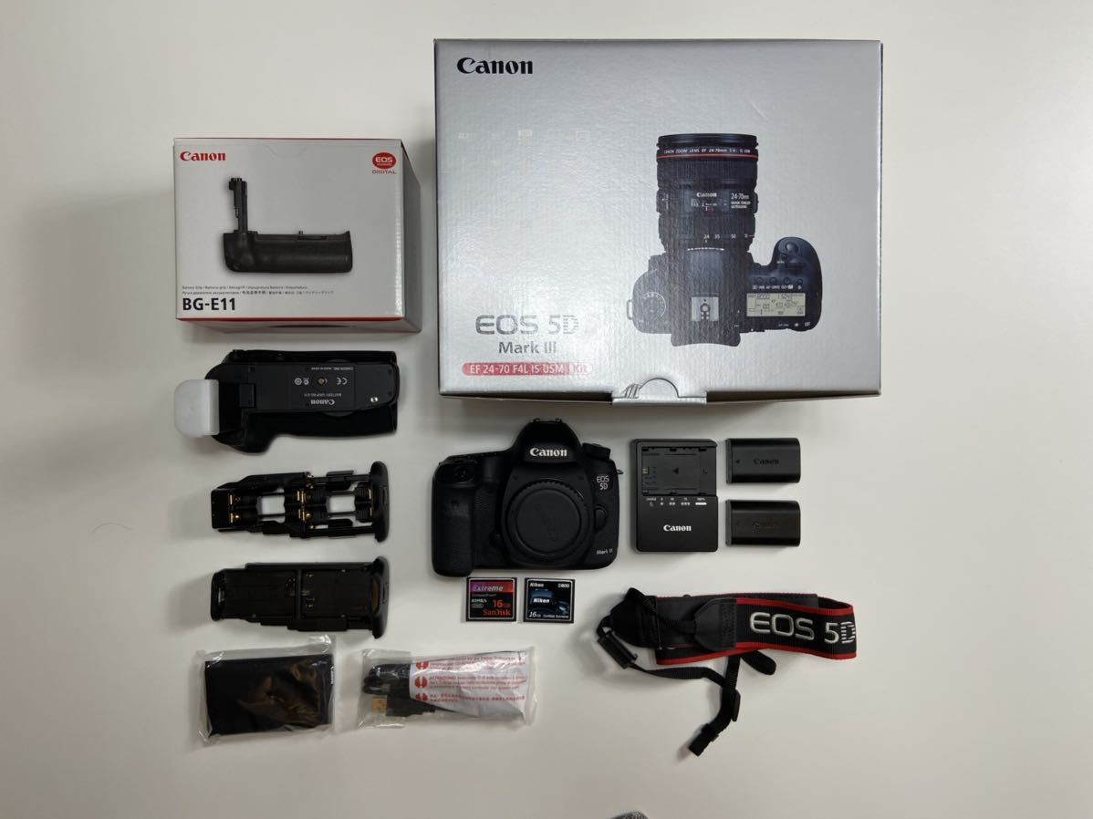 元箱付】Canon EOS 5D MarkⅢ ボディ+ バッテリーグリップ BG-E11 付