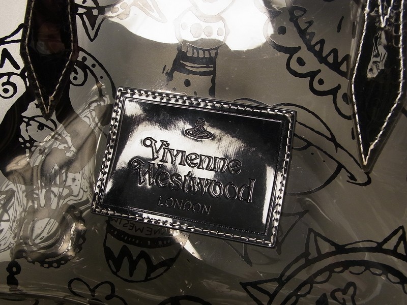 Vivienne Westwood トートバッグ クリア 総柄 TE6676*ヴィヴィアンウエストウッド Vivienne Westwood 難あり オーブ