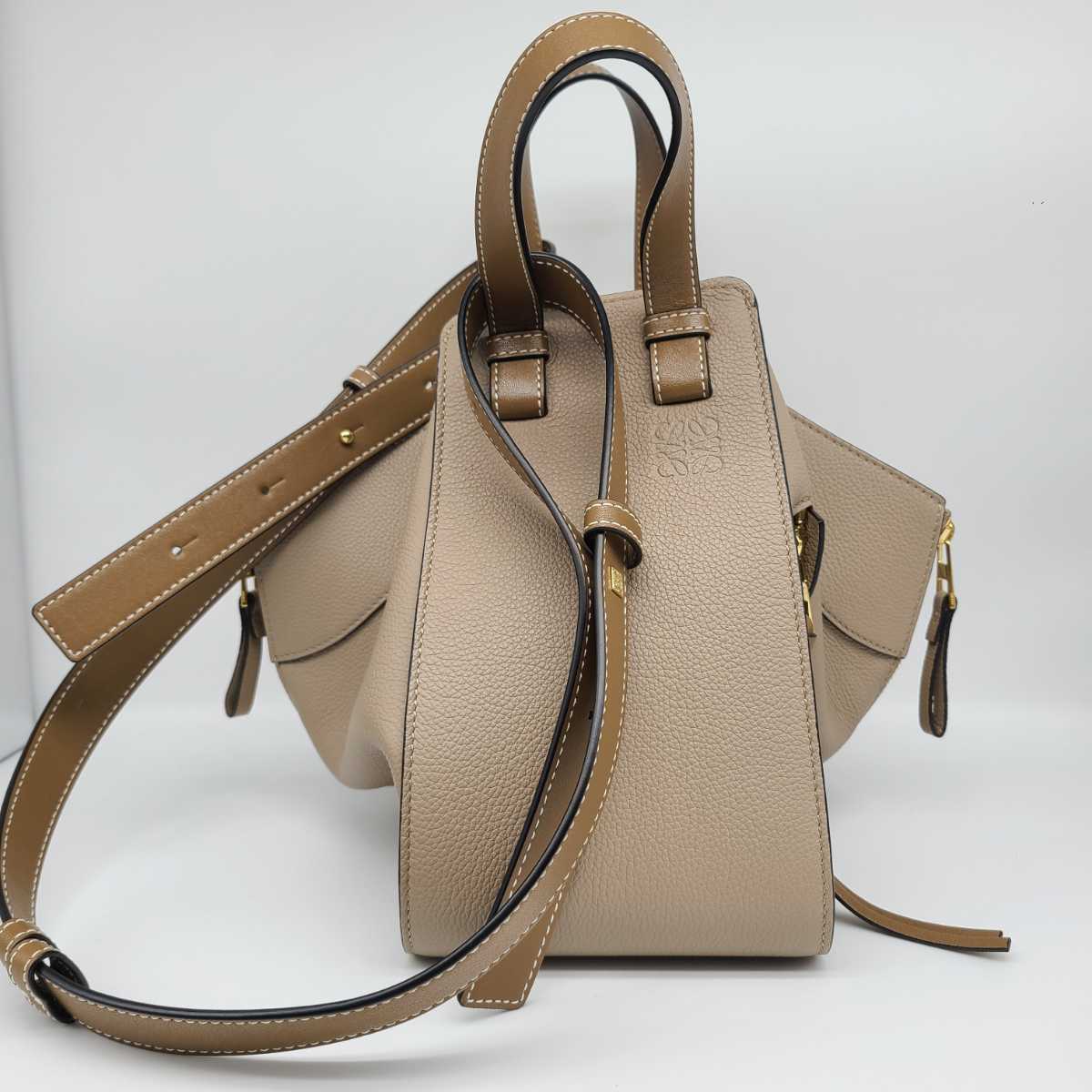 美品】LOEWE ロエベ ハンモック スモール サンド/ミンク ベージュ 