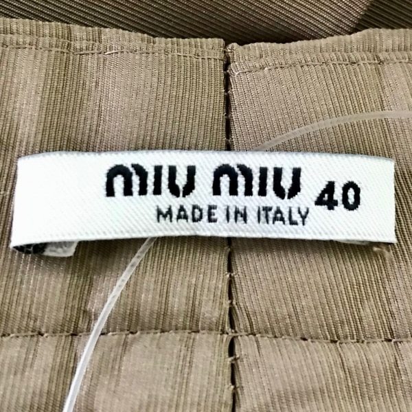 ミュウミュウ miumiu パンツ サイズ40 M - ベージュ レディース 