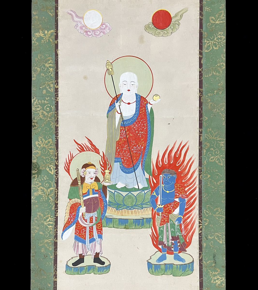 金泥漆塗 怪奇 地蔵菩薩像 江戸中期