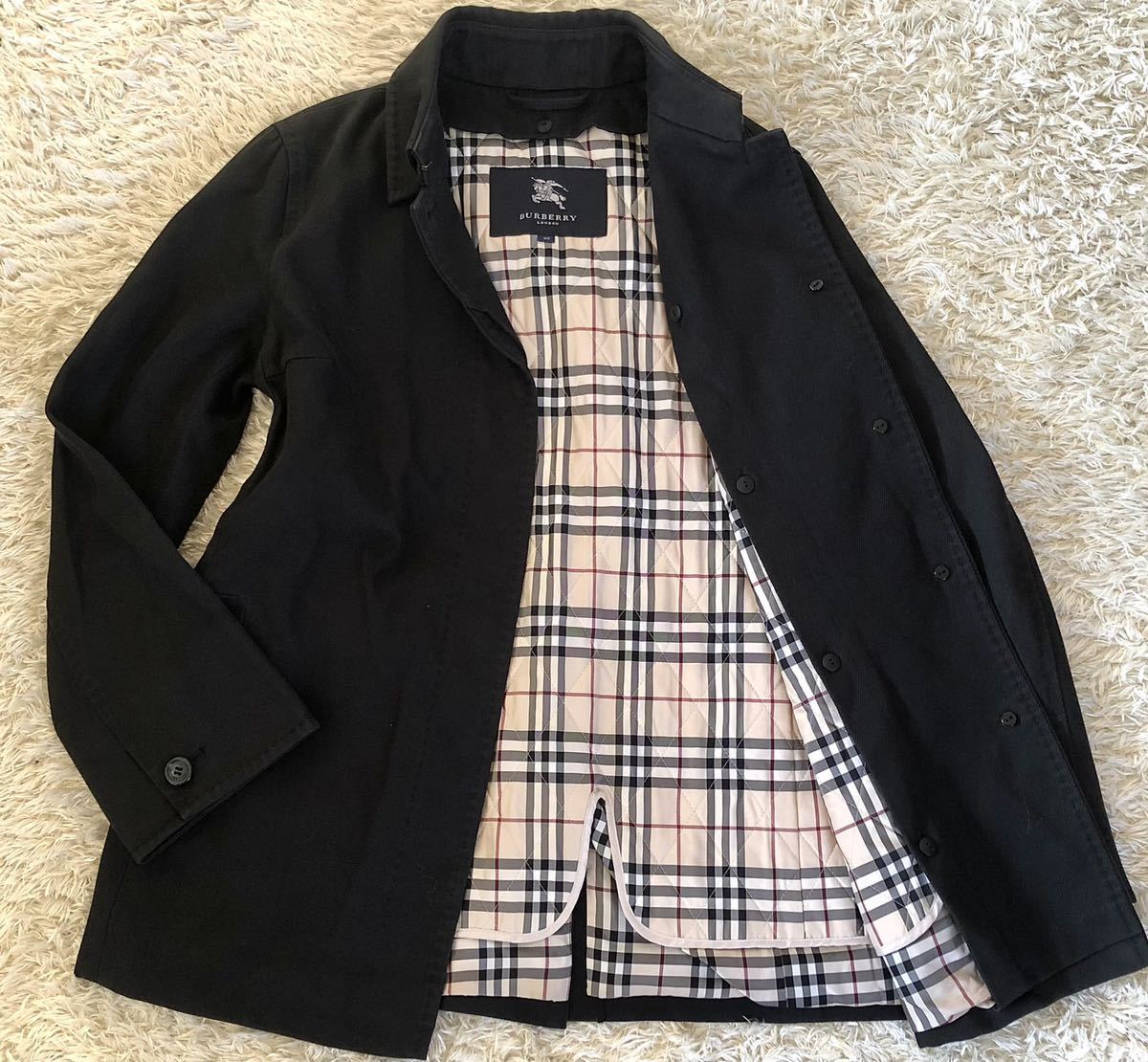 BURBERRY LONDON ライナー付 ノバチェック ステンカラーコート 希少Lサイズ】バーバリーロンドン ステンカラーコート BURBERRY LONDON