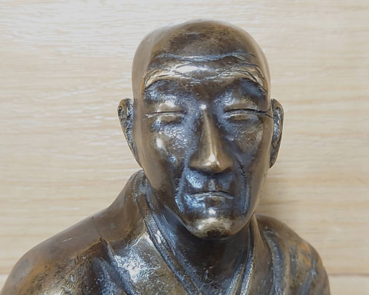 人気! 銅製 良寛像 ◇ 良寛和尚 托鉢 ブロンズ像 置物【 良寛の生誕の