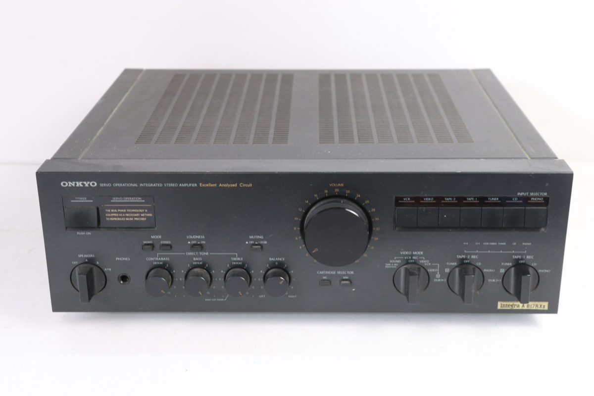 整備済 ONKYO オンキョーアンプ Integra A-817RX 木目パネル Integra 整備済 A-817RXⅡ ONKYO ONKYOオンキョー オンキョー