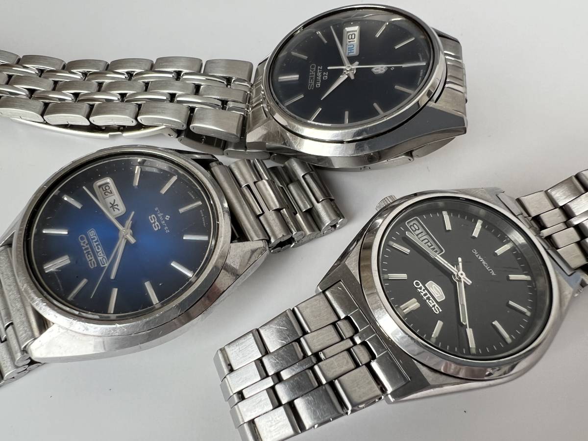 Y25稼働品 SEIKO 3点セット 7S26-0070 / 6106-8660 / 0923-8000-G / QZ 