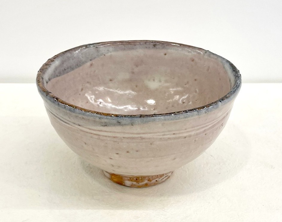 コレクション特別出品】十三代 田原陶兵衛 萩彩白釉茶碗 共箱 日本工芸