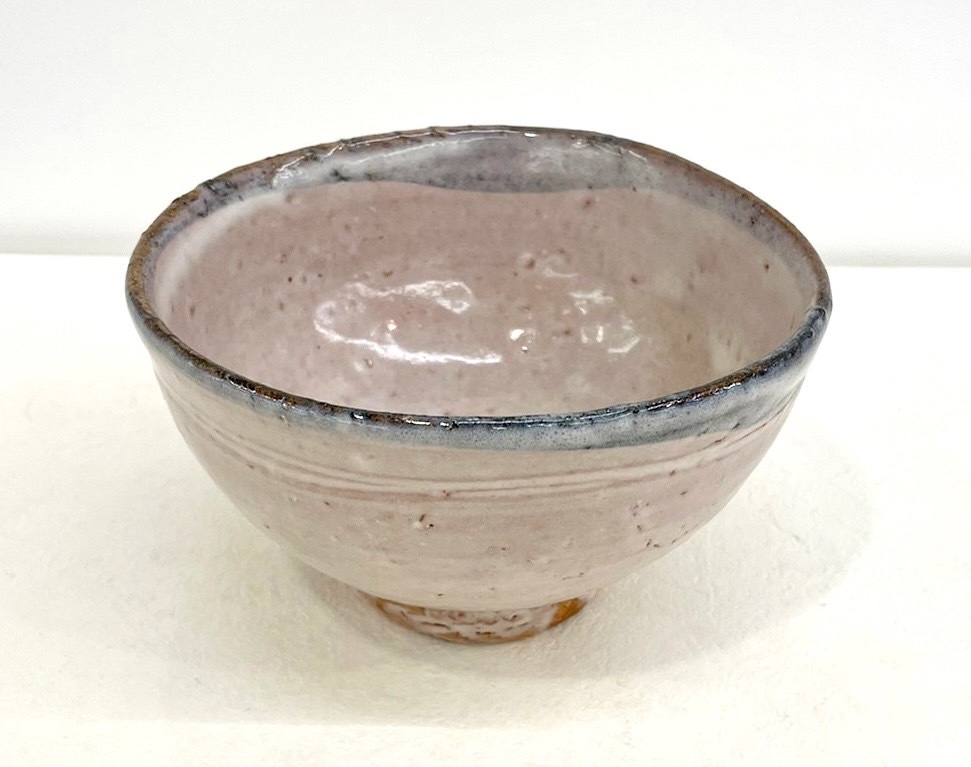 コレクション特別出品】十三代 田原陶兵衛 萩彩白釉茶碗 共箱 日本工芸