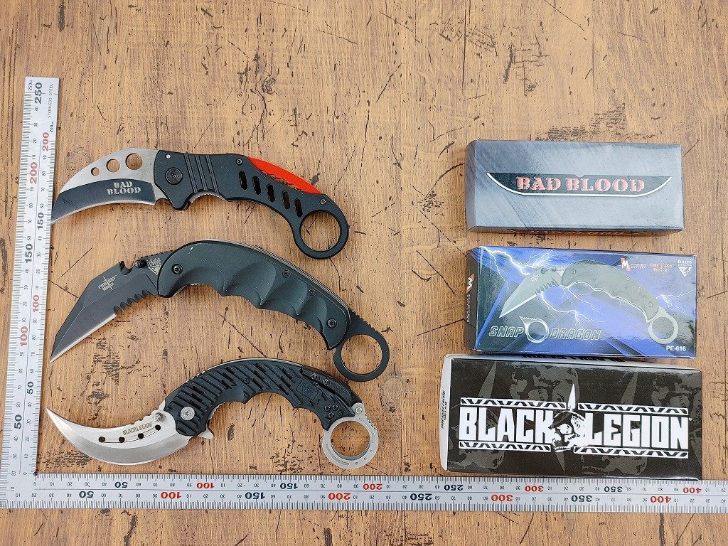 S09250/【現状品】カランビット フォールディングナイフ 3点セット