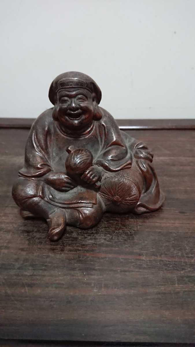 大黒様 備前焼 古美術 置物 古備前 縁起物 備前 希少 アンティーク 
