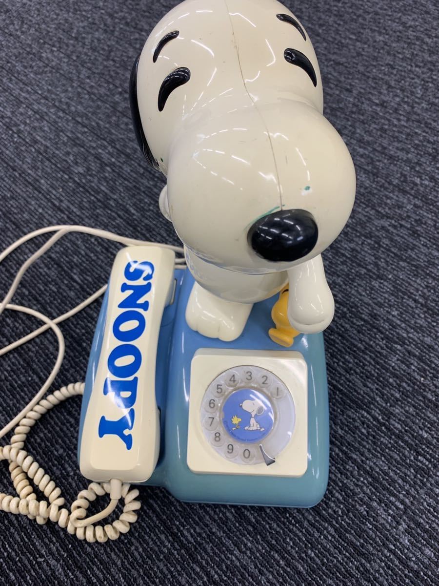 ジャンク品 ダイヤル式固定電話機 TOMY SNOOPY B-56-0089 スヌーピー