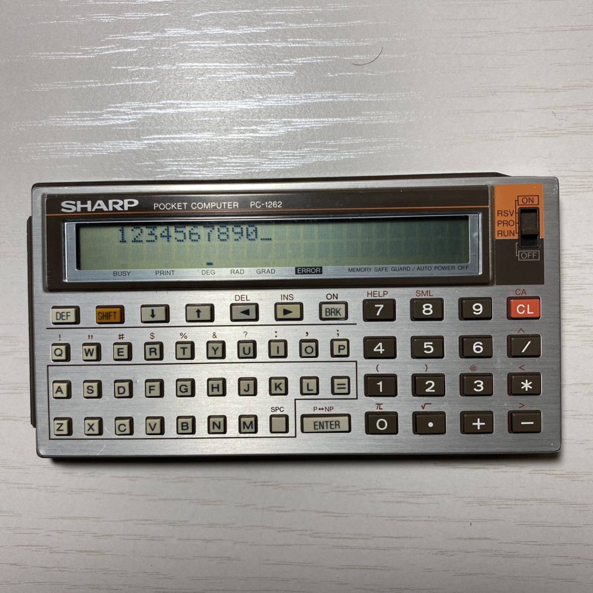 名機】SHARP シャープ ポケットコンピュータ PC-1262 【公式通販】