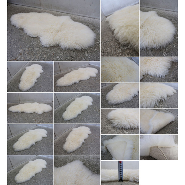 ムートン ラグ 暖かい レザークラフト・革販売のニシカワレザー ふわふわ ムートンラグ Prime-Over Mouton Leather Crack Sheep B-3 Merino あったか Blouson 1匹物