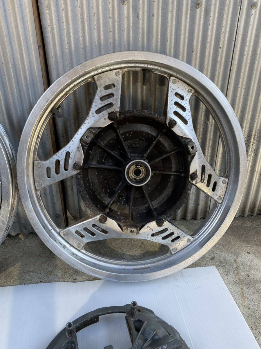 100円スタート！CBX400F 製造番号一致 純正ホイール前後セット ※検
