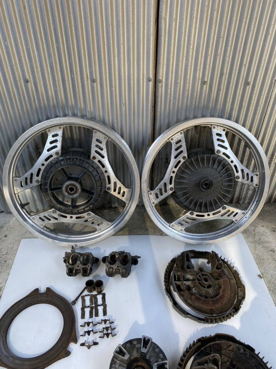 100円スタート！CBX400F 製造番号一致 純正ホイール前後セット ※検