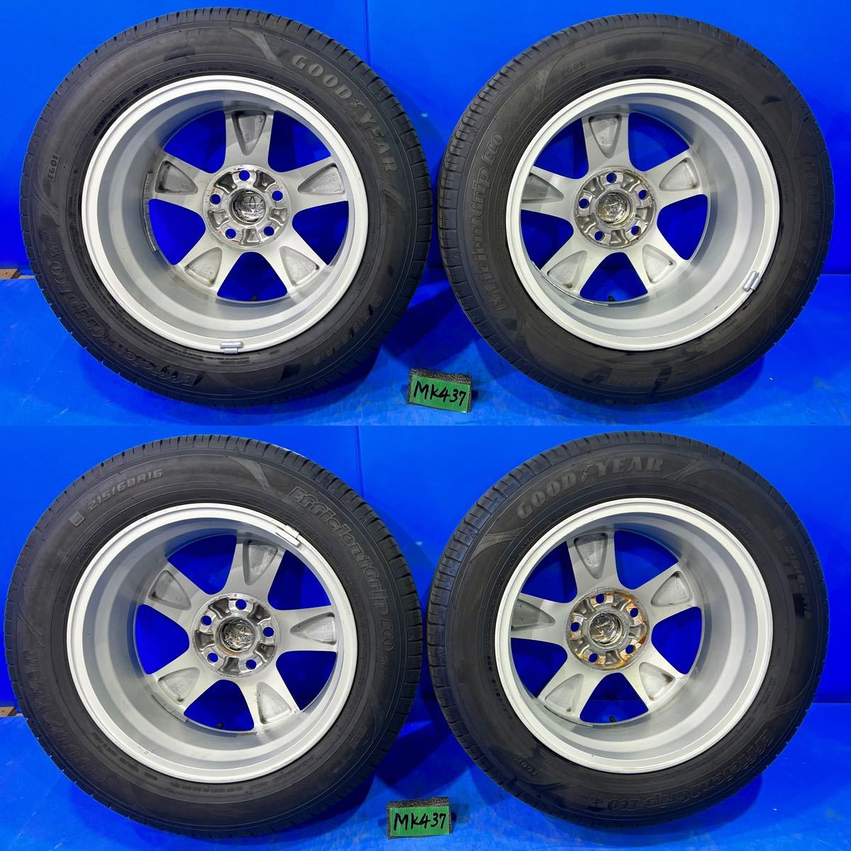 【②】マークX GRX130 純正16インチホイール・タイヤ【4本セット②】 トヨタマークX GRX130 純正 ホイールタイヤ 4本セット 16インチ 215