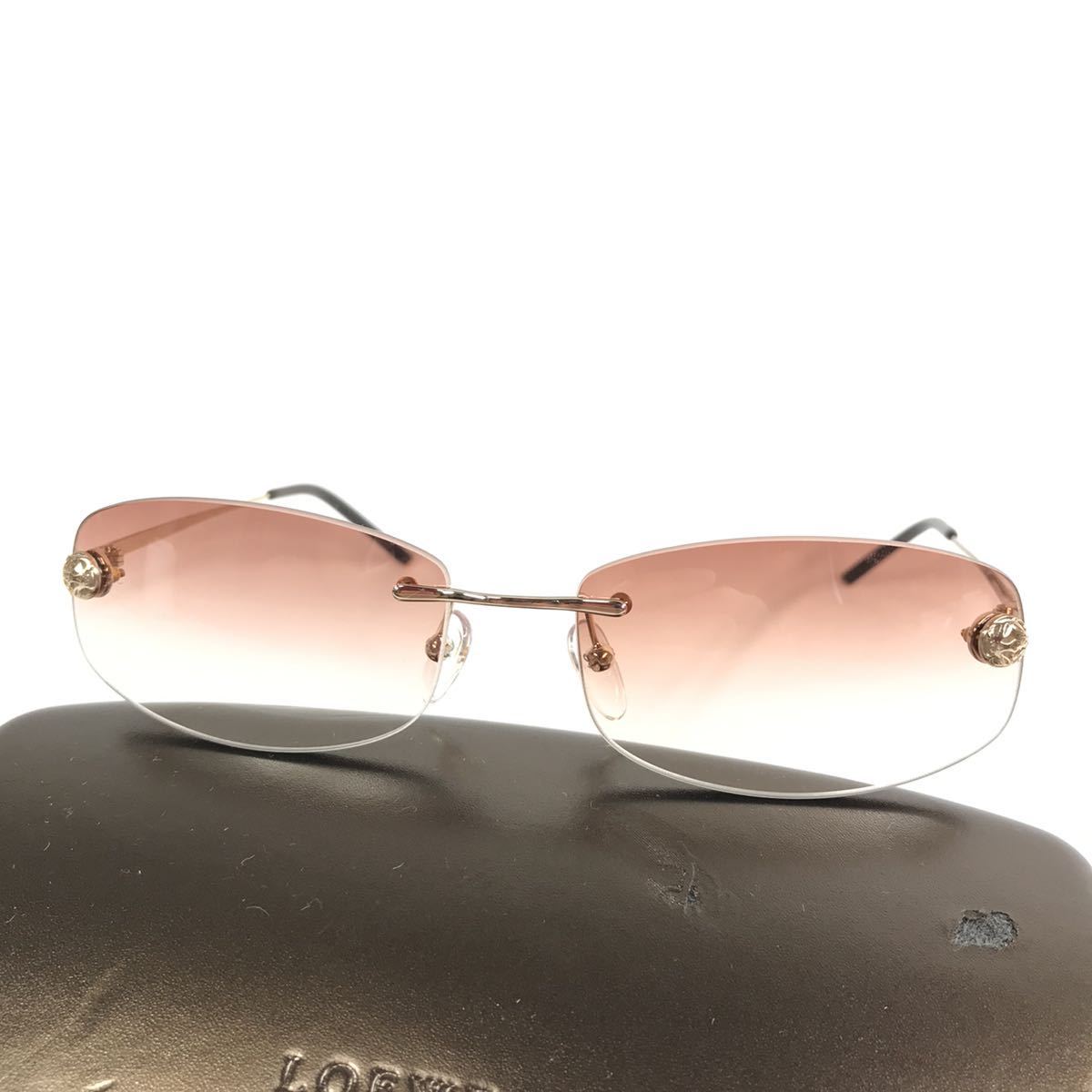 ロエベ】本物 LOEWE サングラス アナグラム金具 SLW232 ブラウン ロエベ】本物 LOEWE サングラス アナグラム金具 SLW232 ブラウン