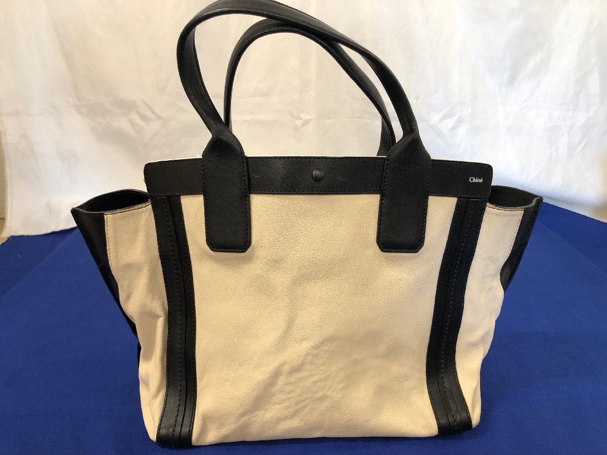 Chloe クロエ レザー アリソントート ベージュ⁄ブラック クロエの 