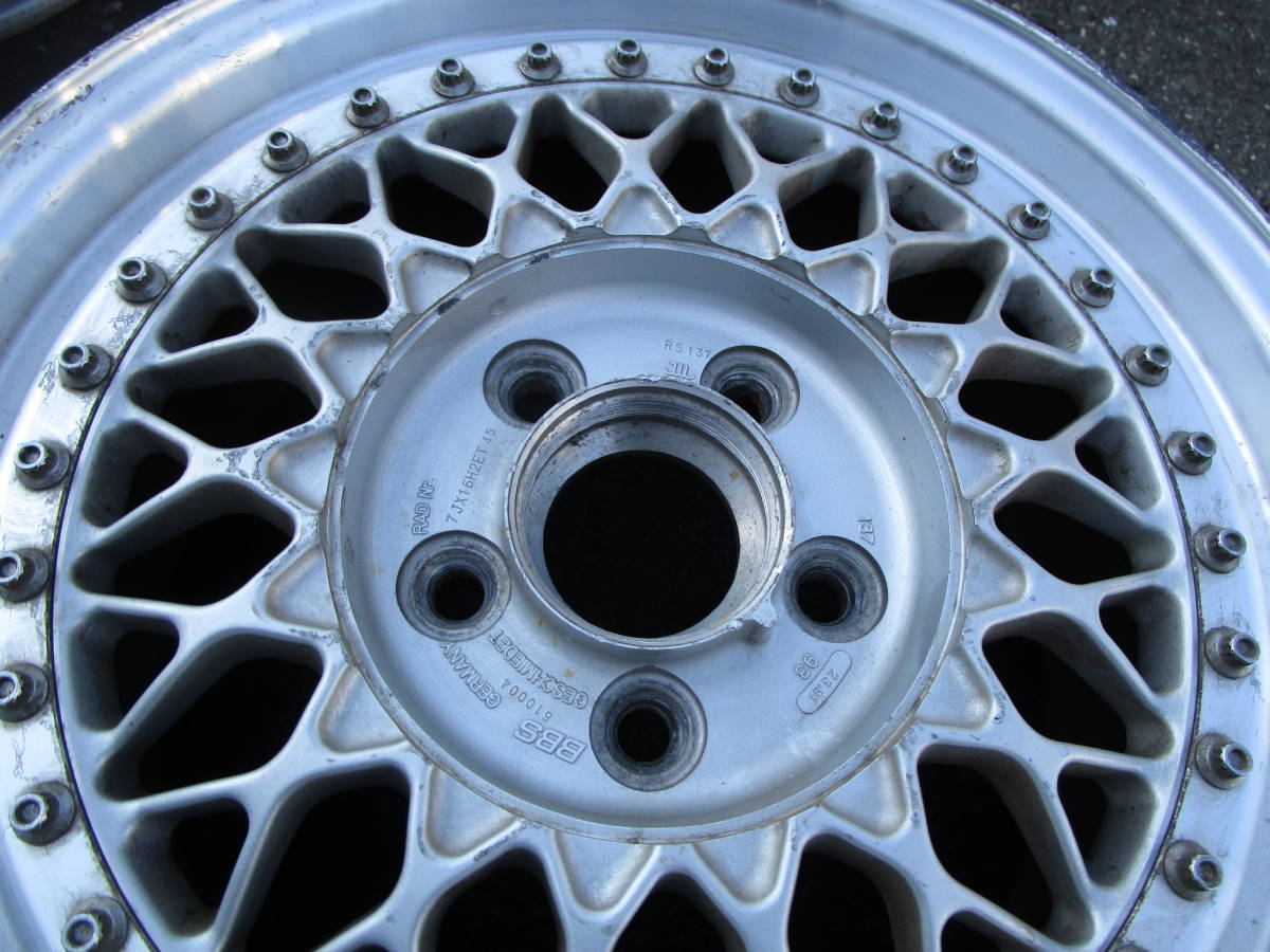 BBS RS137 16インチ 7j +45 pcd114.3-5H 356】BBS RS 16インチ 7J +45 PCD114.3 1本 RS137 BBS 5H RS137