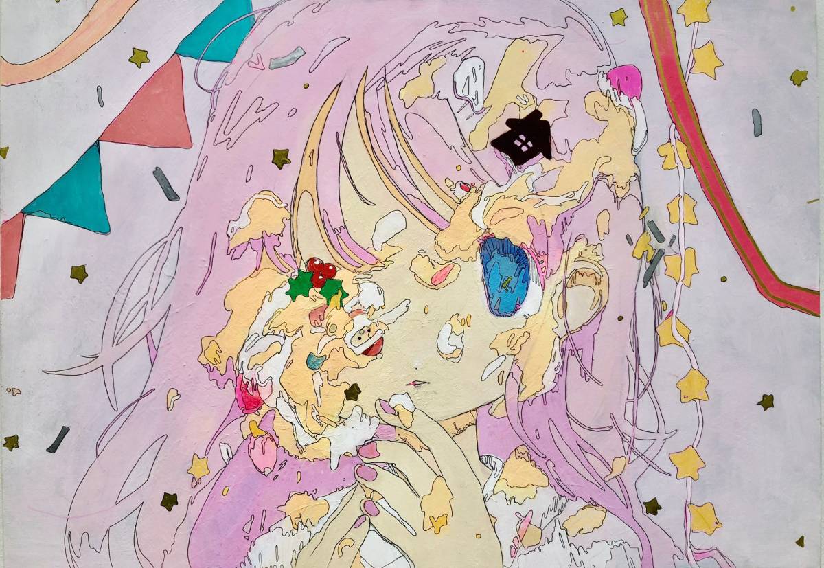 1円】さめほし「クリスマスケーキ」ジークレープリント ※ kyne, 花井 