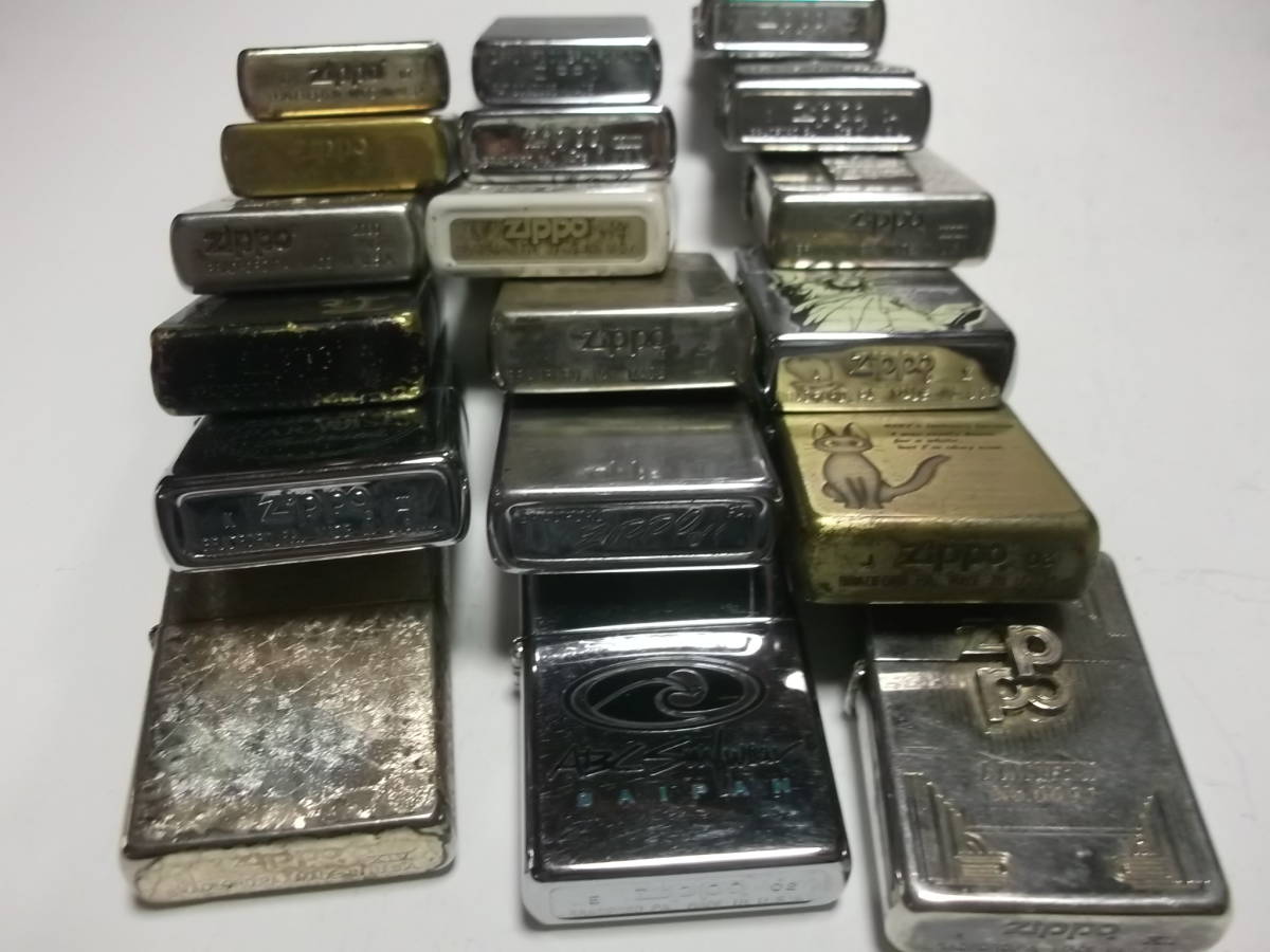№12 ZIPPO　ジッポーライター18コ　オイルライター　MADE IN U.S.A.　中古　ハーレーダビットソン　自由の女神　魔女の宅急便