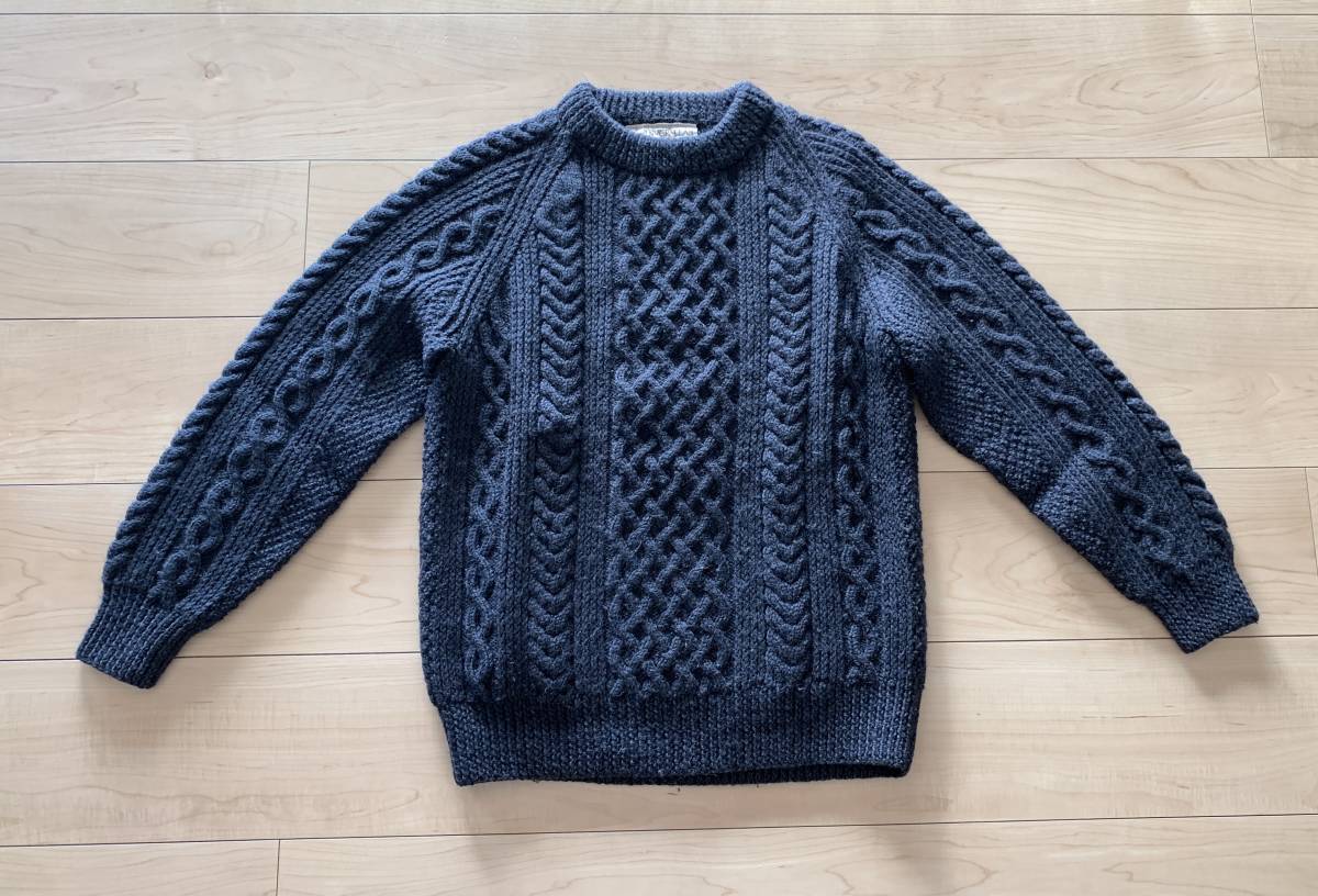 数量限定，新品 良品 INVERALLAN 1A CREW NECK インバーアラン アランニット 濃紺 ニット 茶タグ ケーブル フィッシャーマン ウール(男性用)｜売買されたオークション情報、yahooの商品情報をアーカイブ公開 - オー 男性用