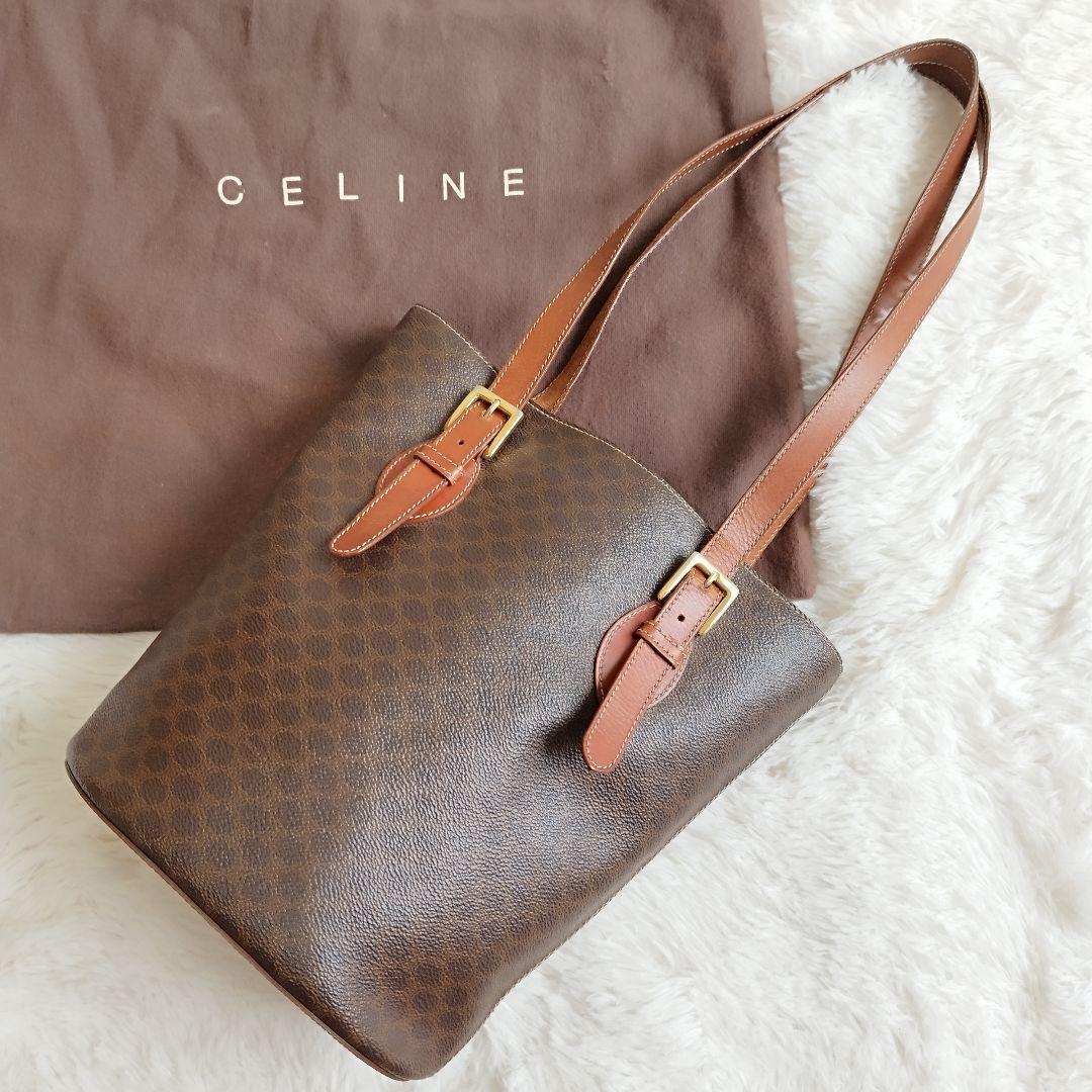 美品】CELINE セリーヌ トートバッグ ハンドバッグ マカダム PVC 