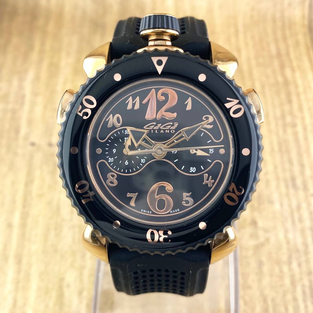 1円箱付】GaGaMILANO ガガミラノ 腕時計 メンズ 7011 スポーツ クロノ 