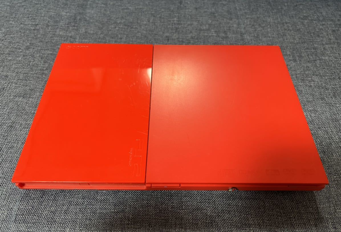 1円 PS2 本体 PlayStation2 シナバーレッド SCPH-90000CR 動作確認済み 