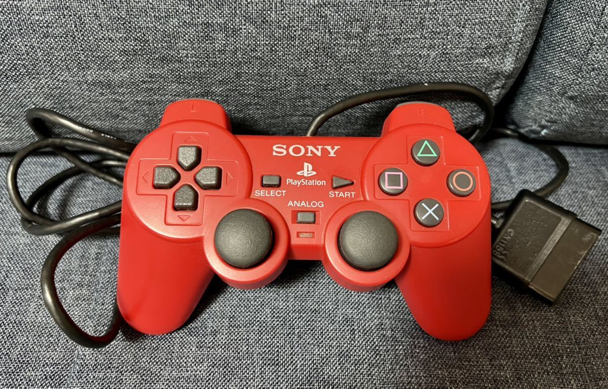 1円 PS2 本体 PlayStation2 シナバーレッド SCPH-90000CR 動作確認済み 
