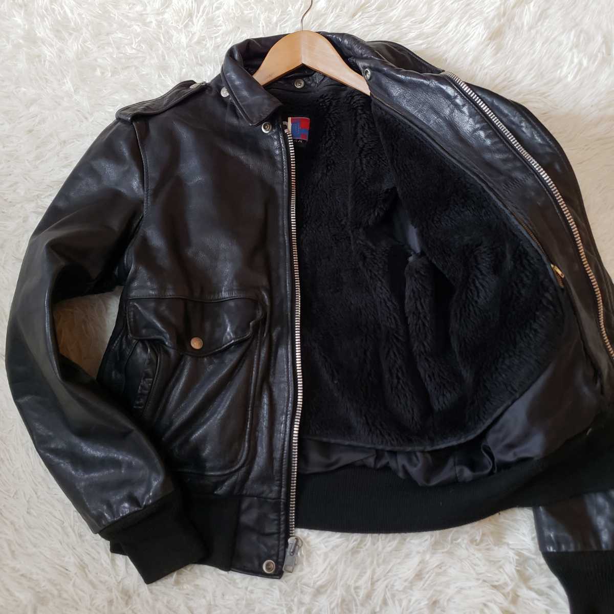 SCHOTT G-1 牛革 レザージャケット ボアライナー フライトジャケット SCHOTT G-1 牛革 レザージャケット ボアライナー フライトジャケット