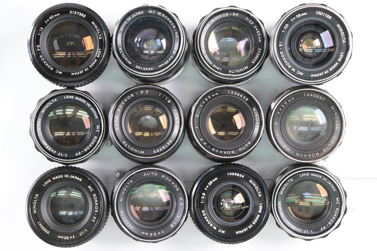 48点】MINOLTA ミノルタ 単焦点レンズ まとめ売り MC ROKKOR-PG F1.4
