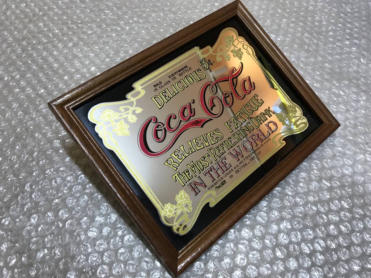 ☆希少☆ COCA-COLA コカ・コーラ パブミラー 22㎝×17cm 小 Coca Cola 
