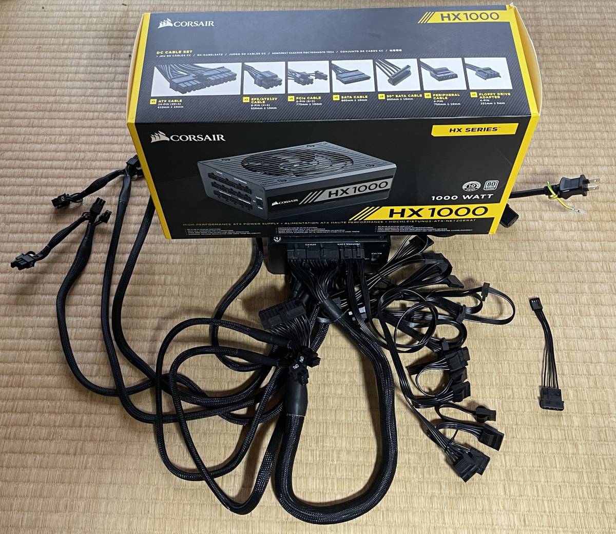 Corsair HX1000 1000W PC電源ユニット [80PLUS PLATINUM] 1000W