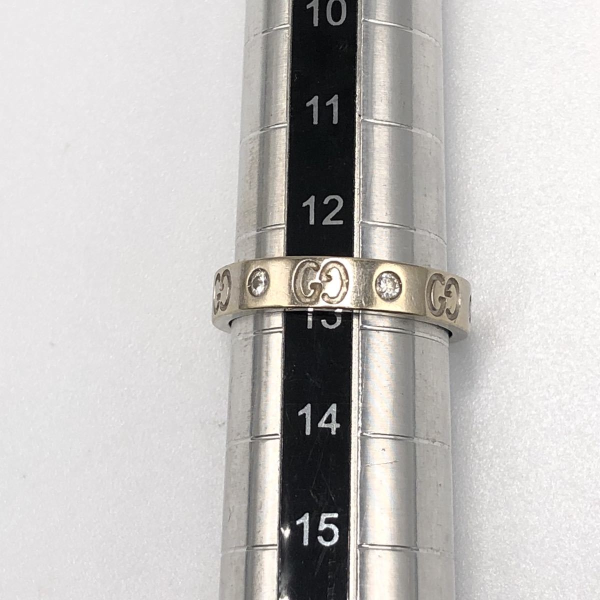 G U C C I アイコンリングダイヤモンド６Ｐ K１８W G １４ G U C C I アイコンリングダイヤモンド6P K18W G 14 - メルカリ