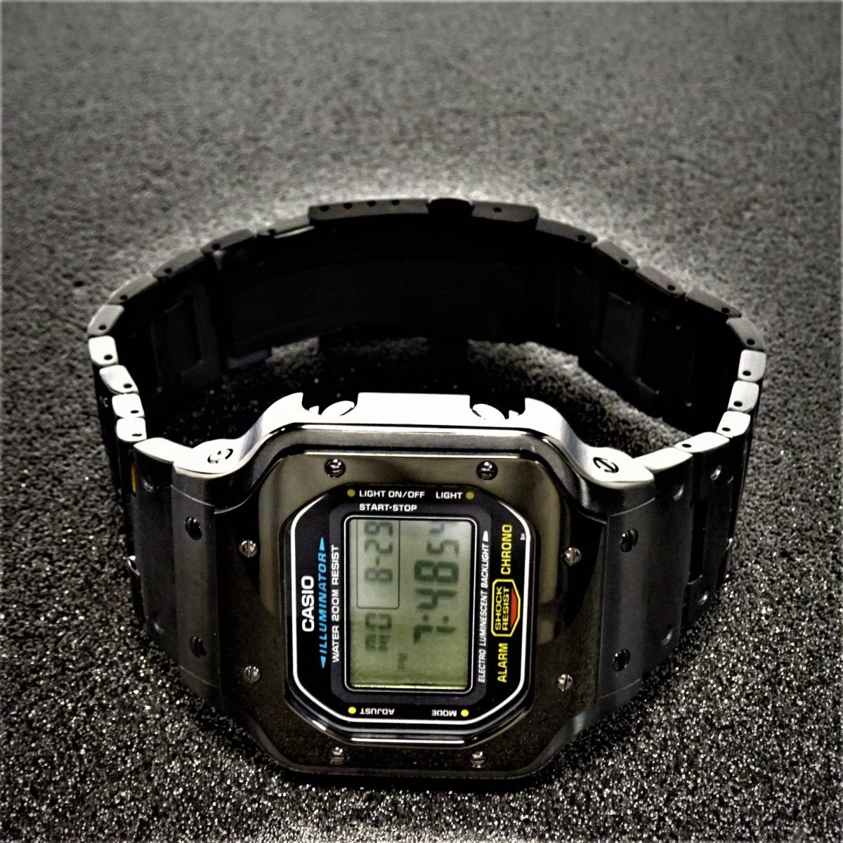未使用・新品・GショックカスタムDW5600本体付き海外フルメタル 