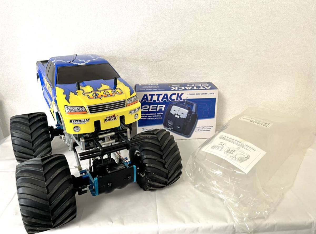 【大人気，限定セール】 028梱140同梱不可 現状 タミヤ 1/10 電動RC モンスタートラックトラック TXT-1 透明スペアボディ フタバ プロポ セット(田宮模型)｜売買されたオークション情報、yahooの商品情報をアーカイブ公開 田宮模型