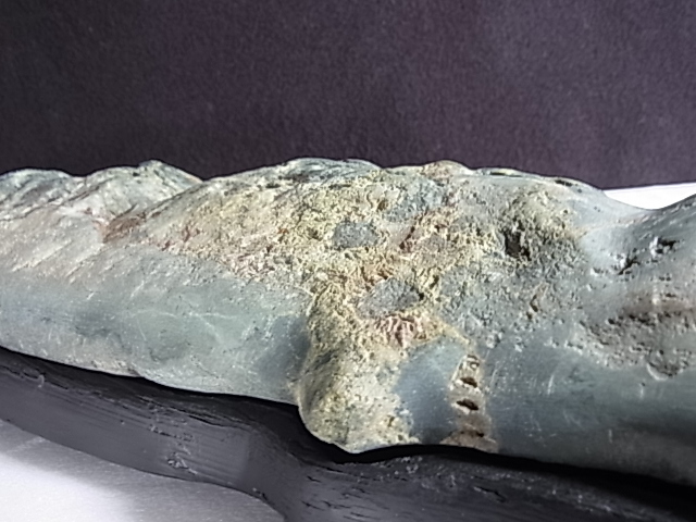 鑑賞石（山脈景）盆石 水石 天然石 自然石 台座付 幅53cm 重量3850g