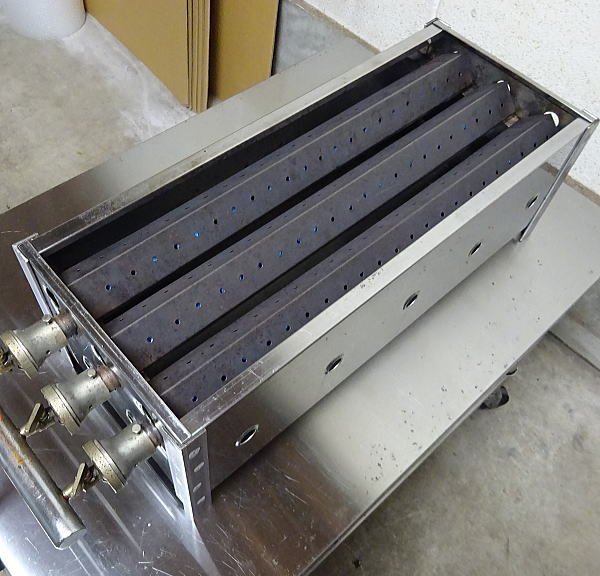 中古 業務用 プロパンガス LPガス用 下火グリラー 焼鳥焼き コンロ