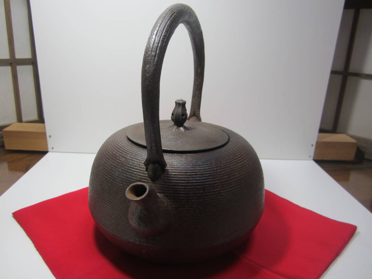 ☆【龍文堂造】鉄蓋 環摘☆霰あられ鉄瓶☆茶道具 | TOINETTE.COM