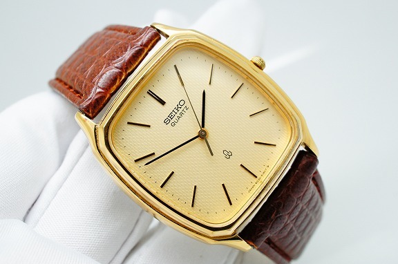J46○作動良好 SEIKO セイコー Chariot シャリオ 6030-5190 金文字盤 